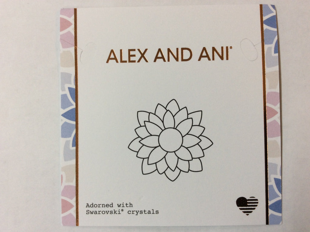 Alex and Ani Womens Charity By Design, Water Lily Bangle Shiny Silver One Size