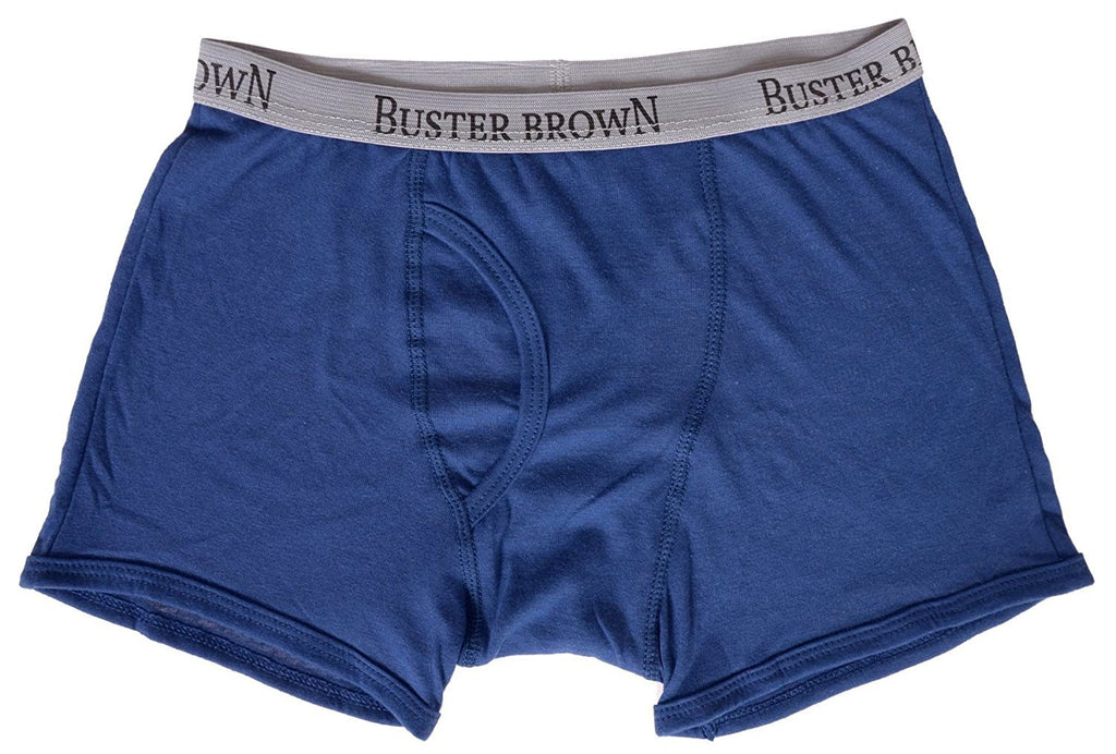 Buster Brown Big Boys 6 Pack Premium Cotton Knitted Boxer Briefs (Assorted Colors)