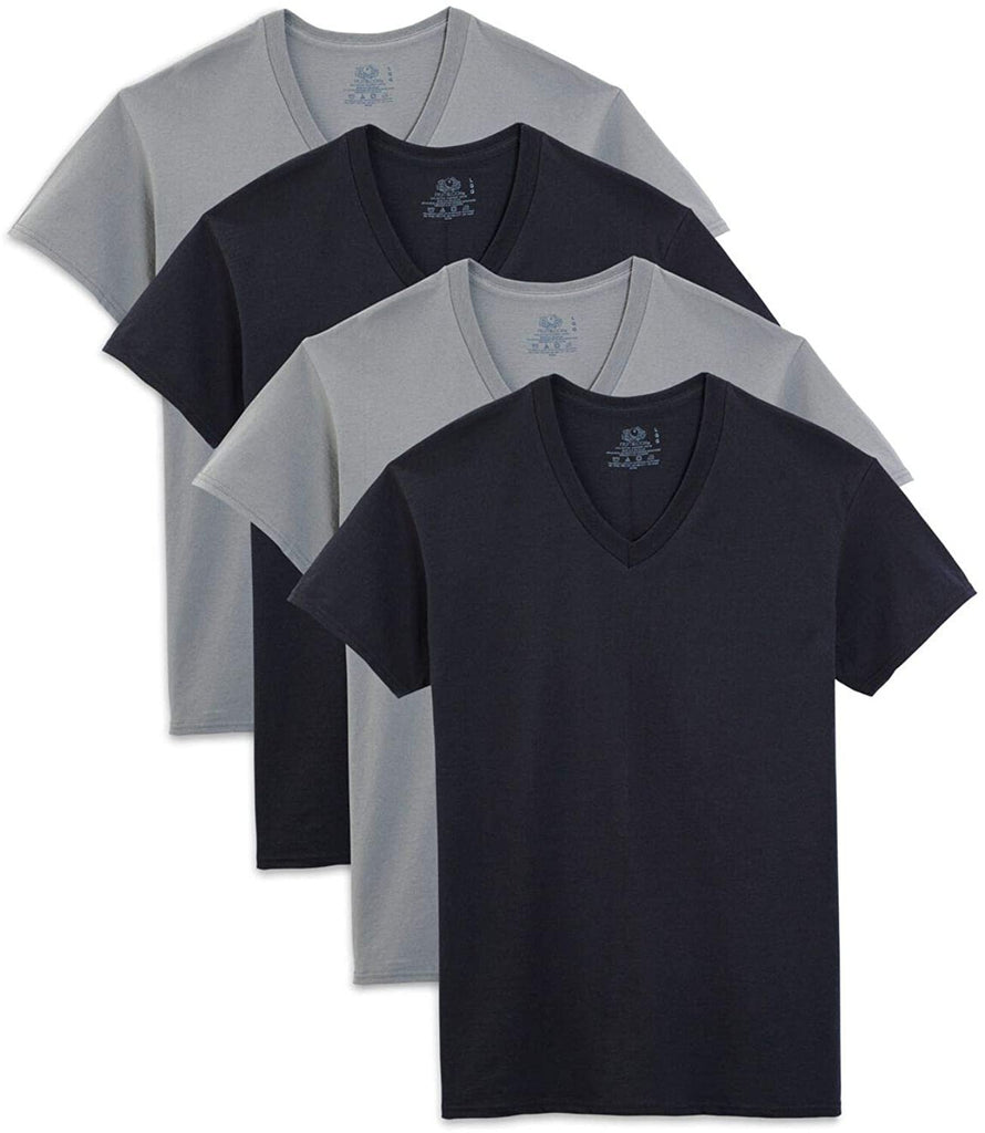 Fruit of the Loom Men's Premium V-Neck Tee (Pack of 4)