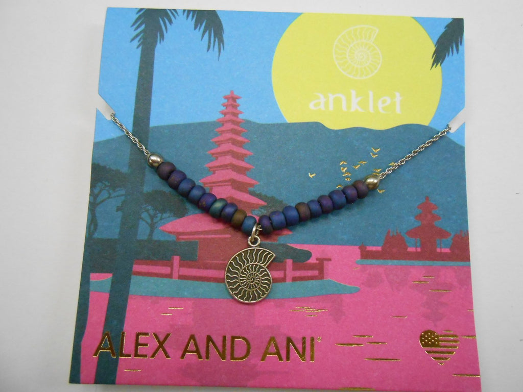 Alex and Ani Womens Nautilus Anklet