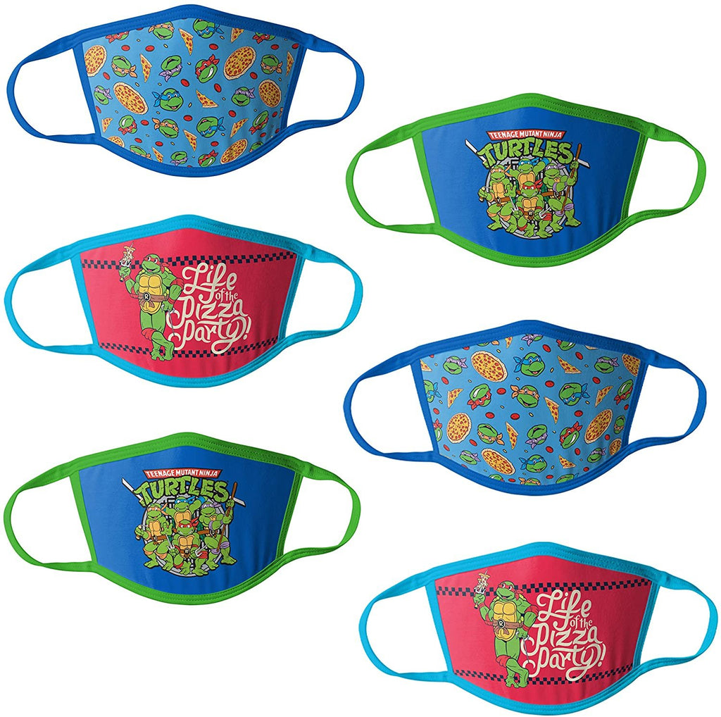 Nickelodeon Teenaged Mutant Ninja Turtle Kids Reusable Mask Multipack, TMNT, OSFA