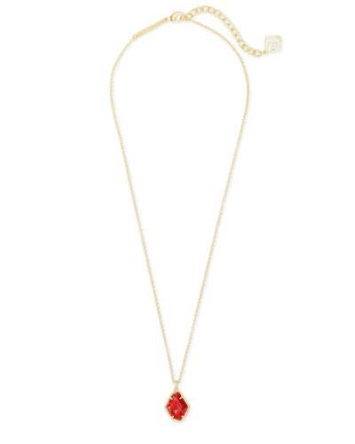 Kendra Scott Ellington Gold Necklace in Bronze Veined Red Magnesite