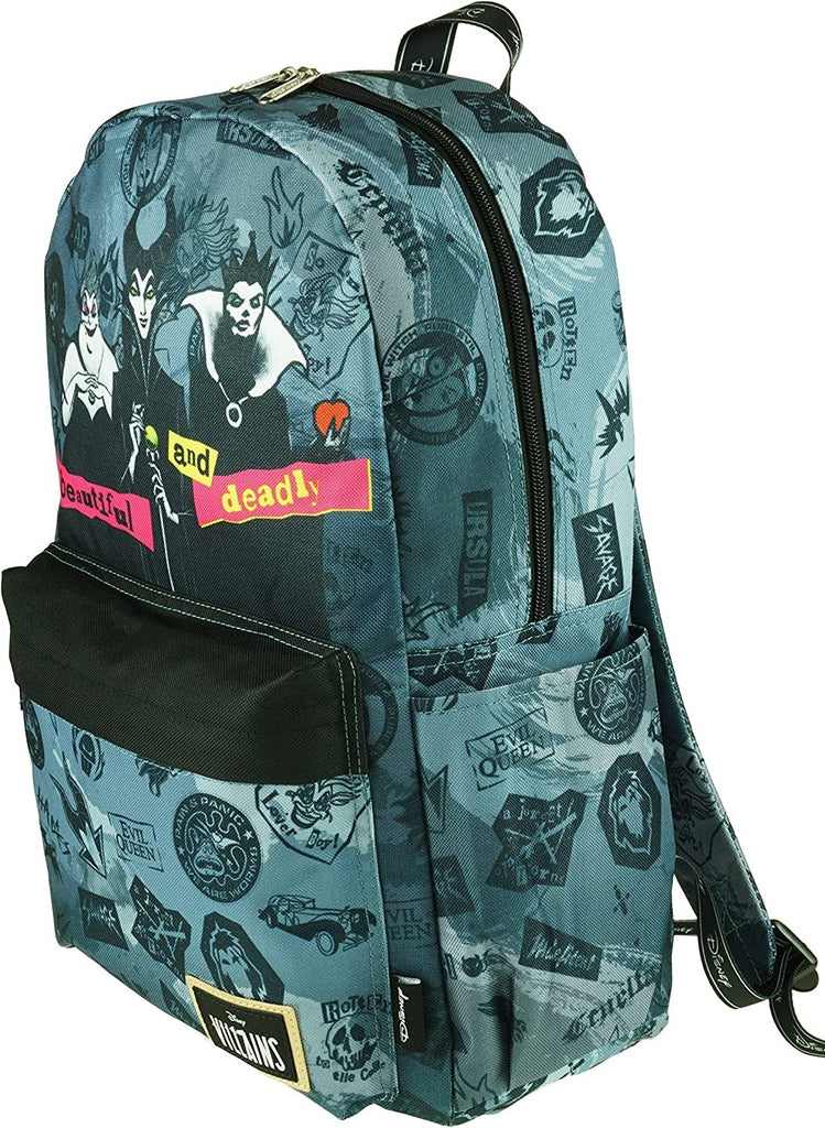 Classic Disney Villains Backpack with Laptop Compartment for School, Travel, and Work
