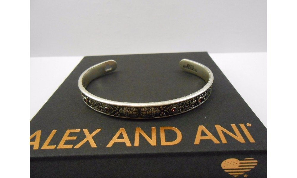 Alex and Ani Womens Calavera Cuff Bracelet