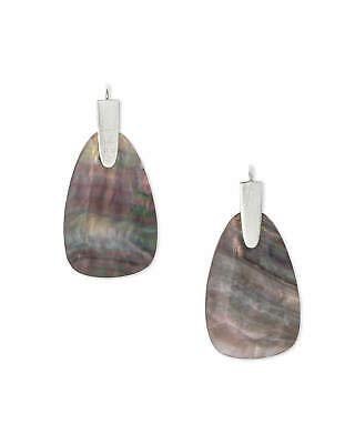 Kendra Scott Marty Dangle Earrings in Black Pearl in Bright Silver