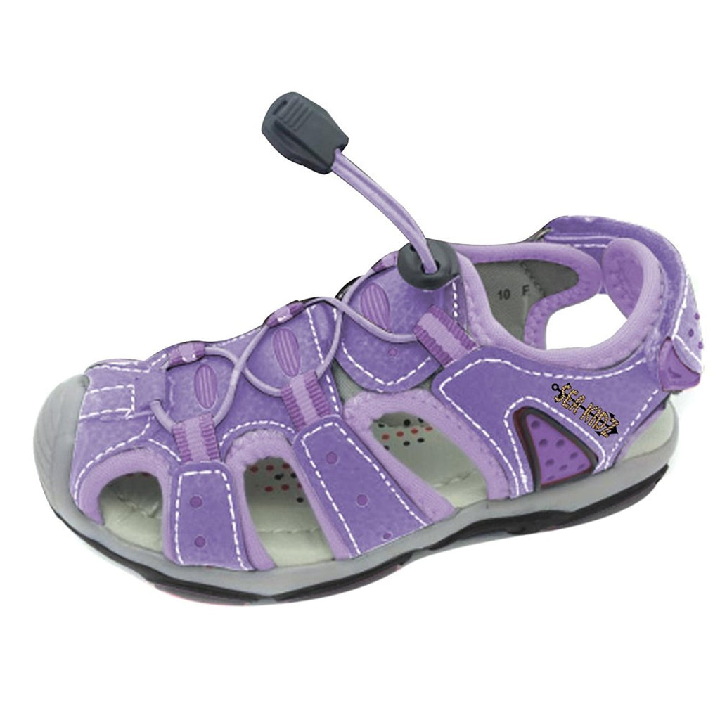 Sea Kidz Kids Children Waterproof Hiking Sport Closed Toe Athletic Sandals (Toddler/Little Kid/Big Kid)