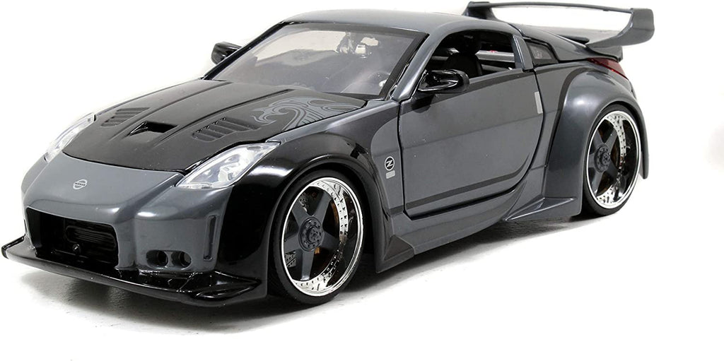 Jada Toys Fast & Furious 1:24 D.K.'s Nissan 350Z Die-cast Car, Toys for Kids and Adults, Grey and Black (97172)