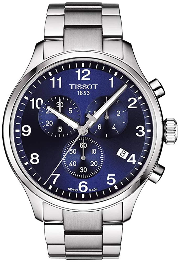 Tissot Men's Chrono XL Swiss Quartz Stainless Steel Strap, Grey, 22 Casual Watch (Model: T1166171104701)