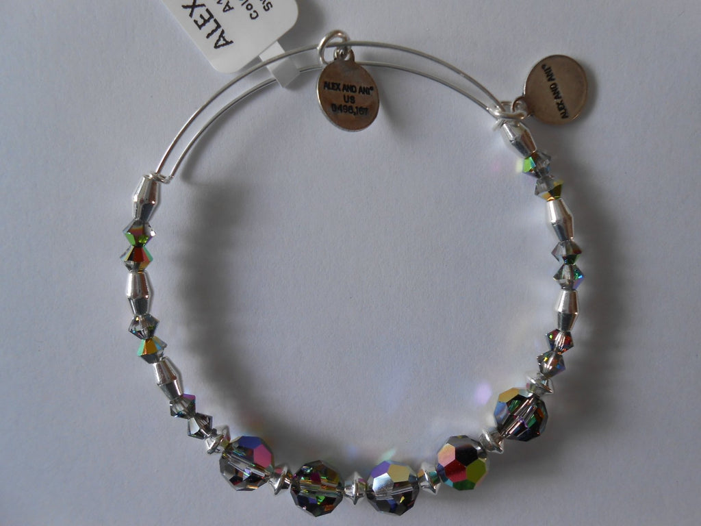 Alex and Ani Womens Swarovski Crystal Beaded Mirror II Bangle