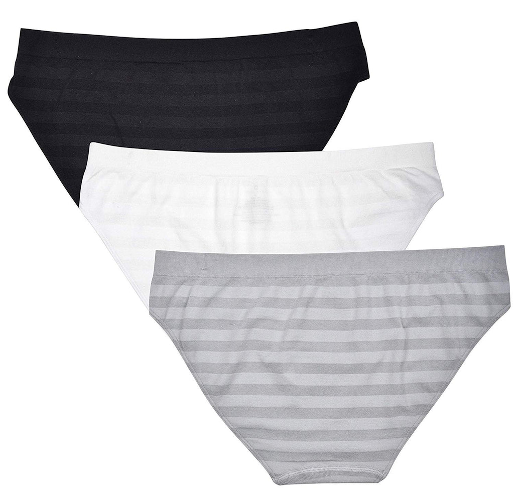 Donna Loren Women's Striped Bikini Panties, 3-Piece Set