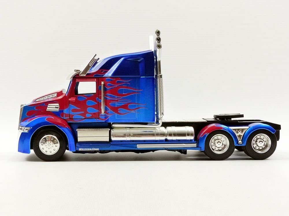 Jada Toys Metals Transformers Optimus Prime 1:24 Diecast Vehicle Blue and Red