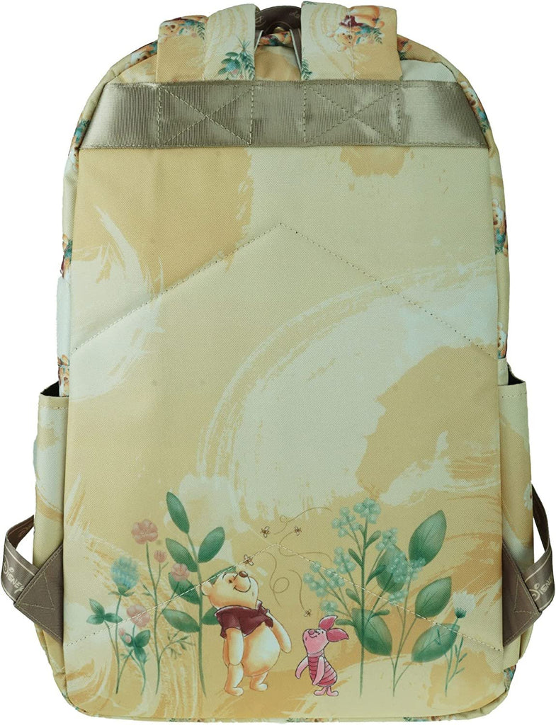 KBNL Classic Disney Winnie The Pooh Backpack with Laptop Compartment for School, Travel, and Work, Multicolor (A22208-WTP)