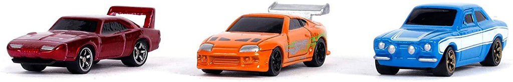 Jada Toys Fast & Furious 1.65" Nano 3-Pack Die-cast Cars, Toys for Kids and Adults, Multi (JAN31124)