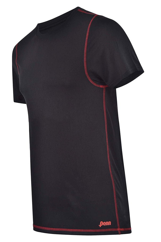 Penn Mens Performance T-Shirt Polyester/Spandex Blend Athletic Fit Tennis Shirt Gym Workout Shirt