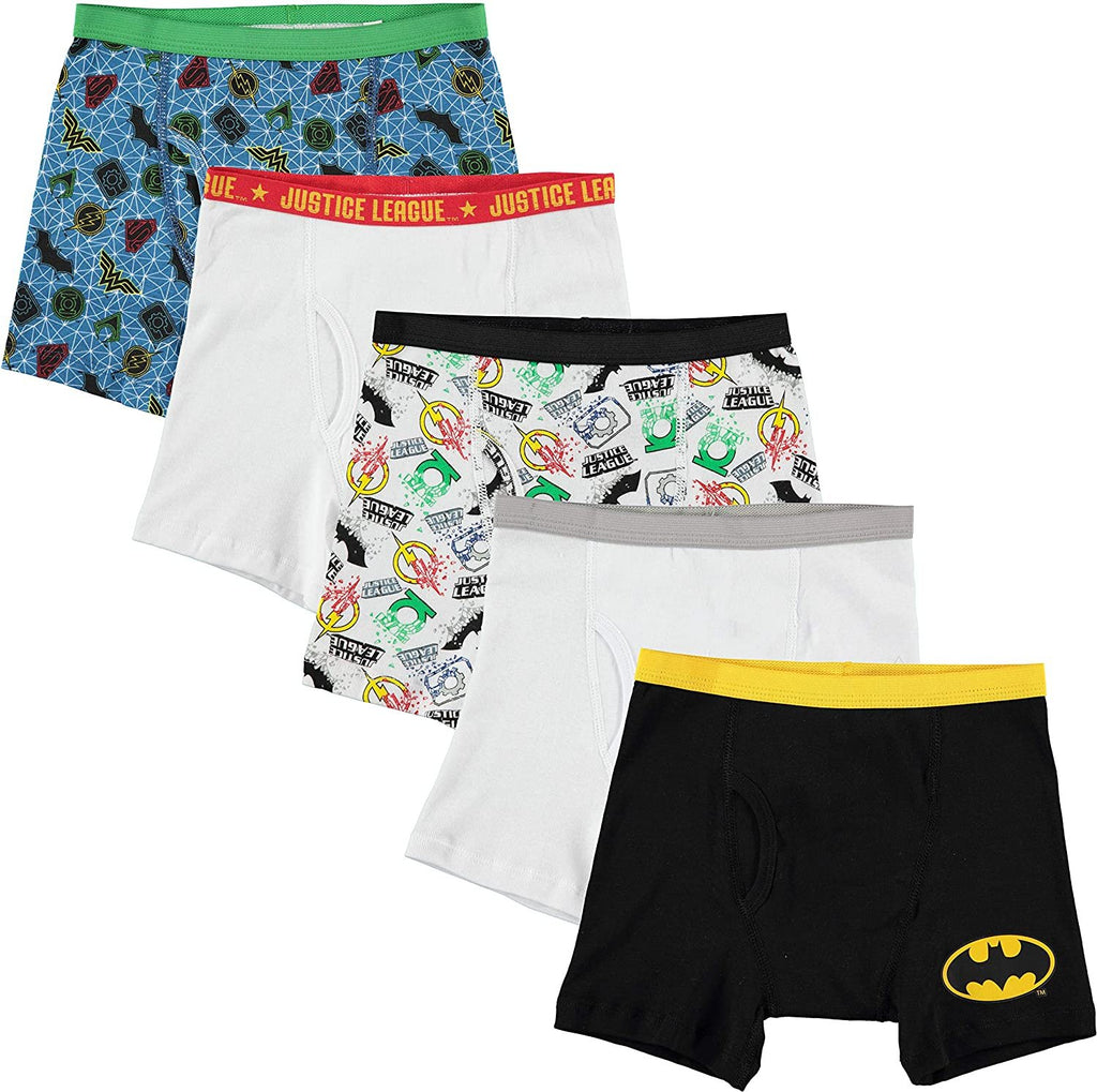Justice League Boys 5 Pack Boxer Briefs