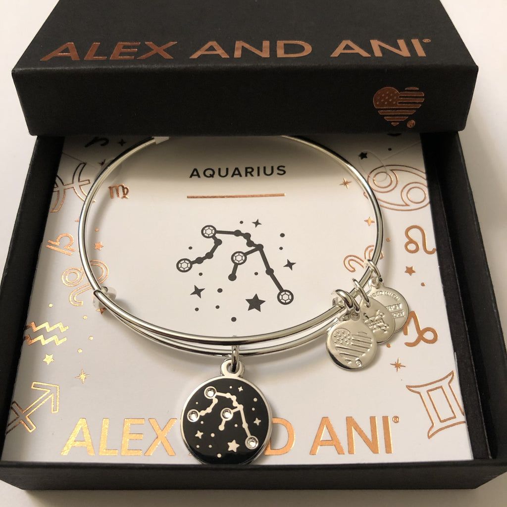Alex and Ani Color Infusion, Aquarius EWB, SS