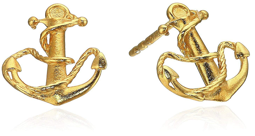 Alex and Ani Post Anchor 14k Stud Earrings