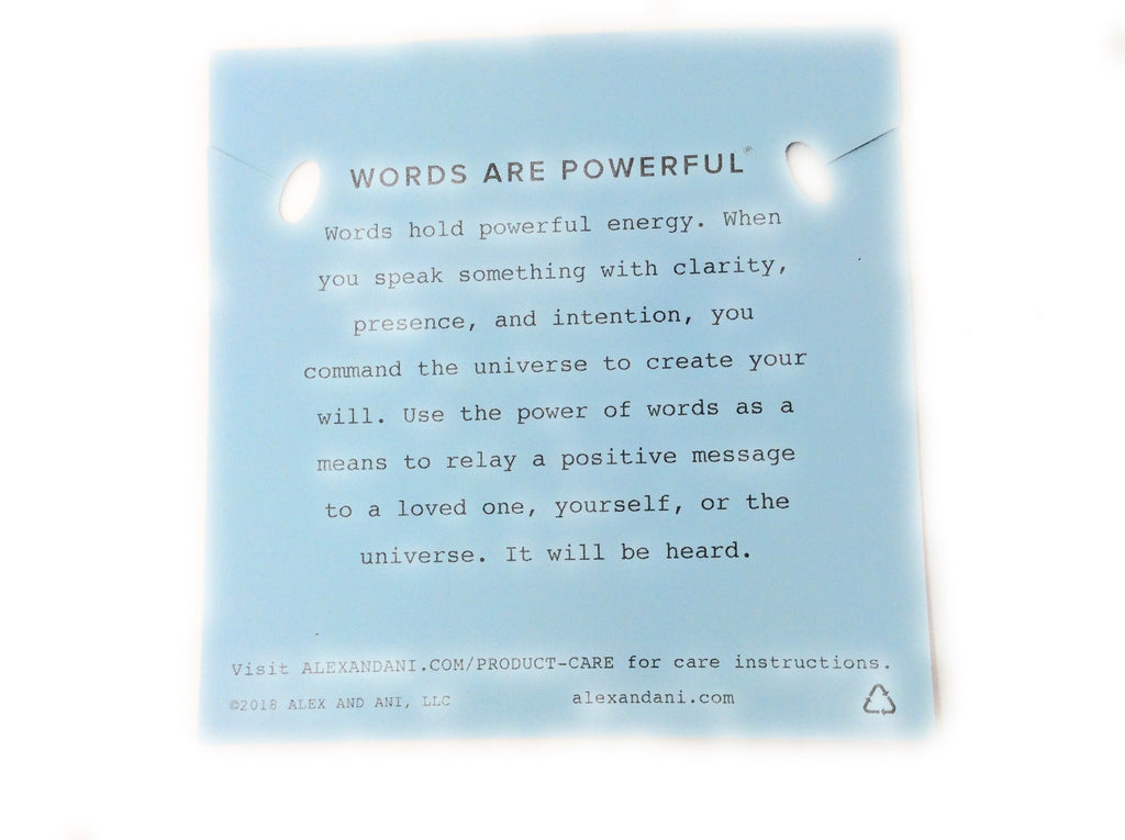 Alex and Ani Womens Words are Powerful, Believe EWB Bangle Bracelet, Shiny Silver, Expandable