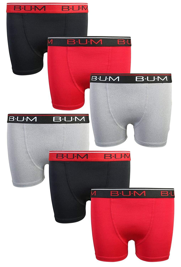 B.U.M. Equipment Boysâ€™ Performance Dri-Fit Compression Boxer Briefs (6 Pack)