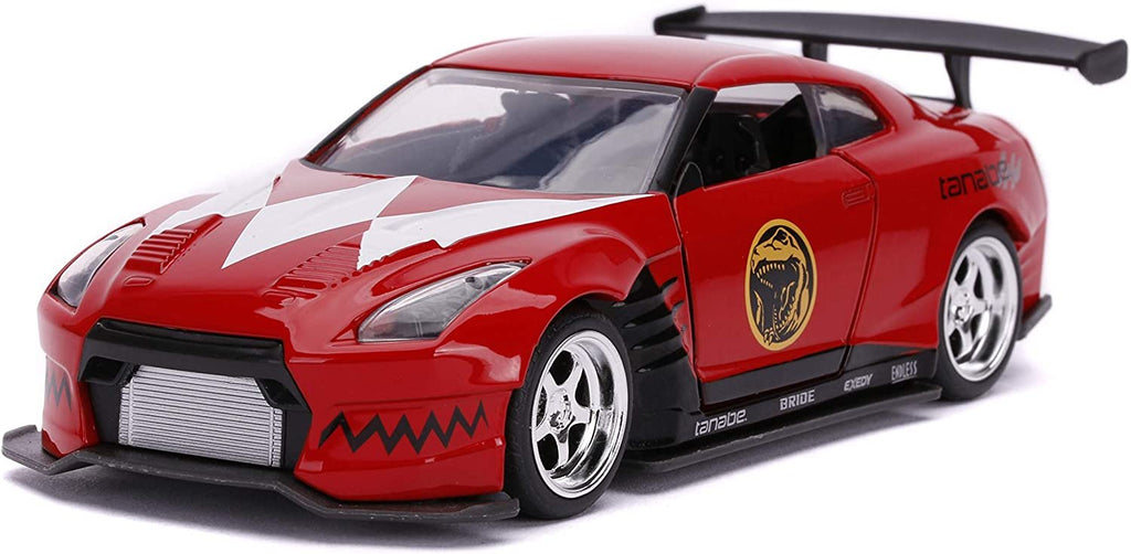 Jada Toys Power Rangers 1:32 Red Ranger 2009 Nissan GT-R R35 Ben Sopra Die-cast Cars, Toys for Kids and Adults
