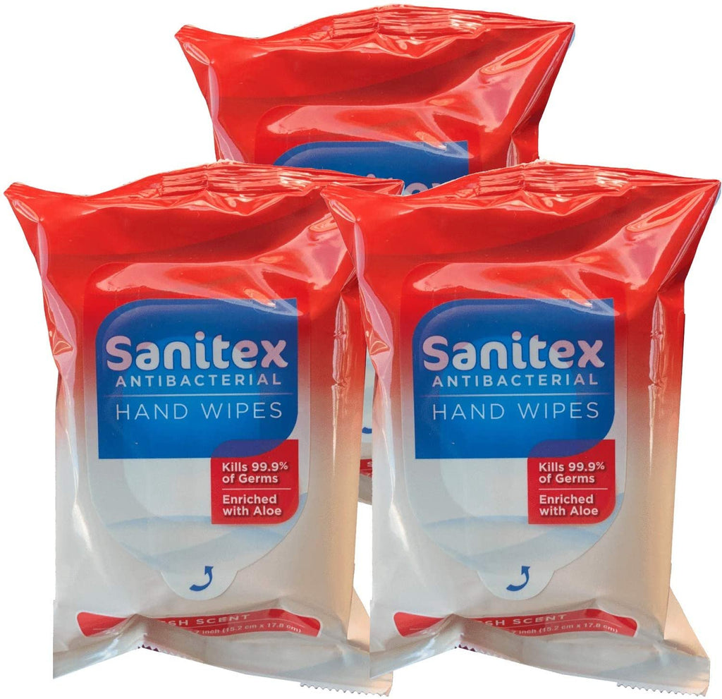 Sanitex Hand Wipes, Fresh Scent, Pack with 20 Wipes