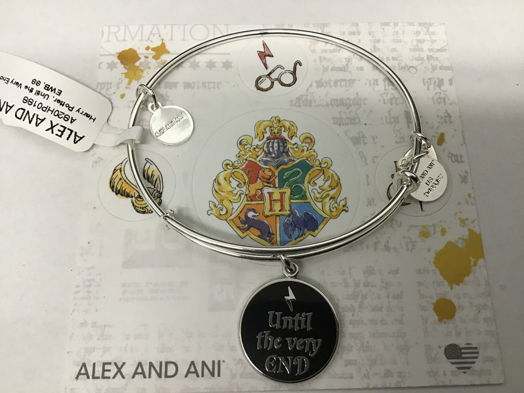 Alex and ANI Harry Potter Bangle Bracelet Silver/Until The Very End One Size