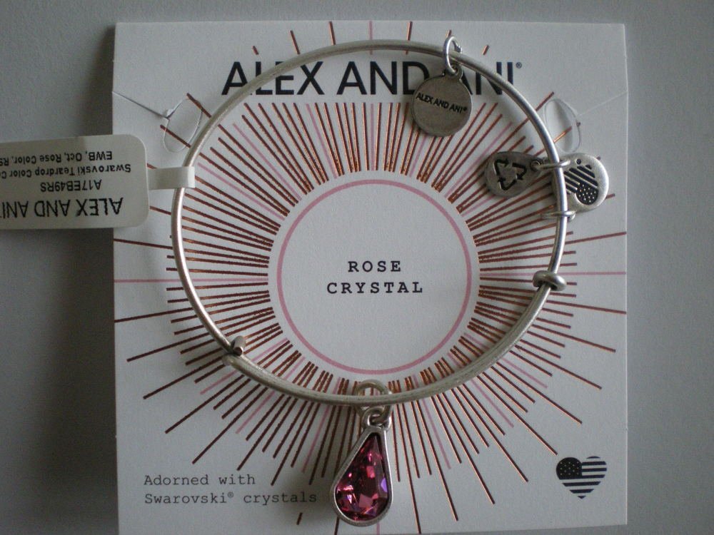 Alex and Ani Womens Swarovski Teardrop Color Code Bangle September/Rafaelian Gold/Sapphire