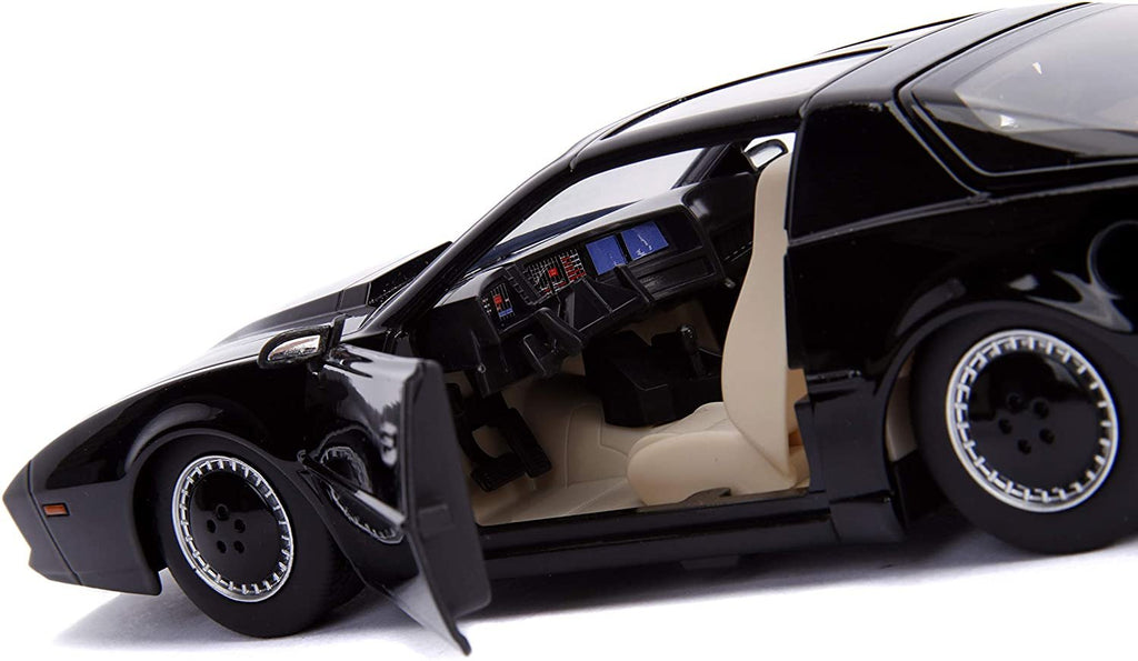 Jada 1: 24 Hollywood Rides Knight Rider KITT with Light Pontiac Firebird 30086, Black