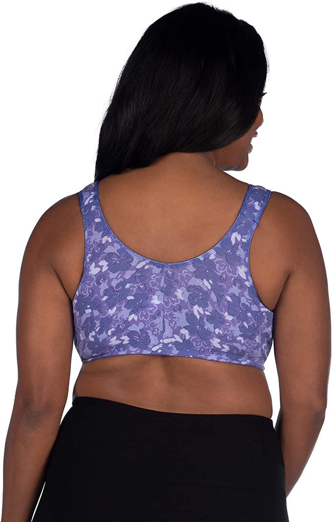 LEADING LADY Meryl Cotton Front Closure Leisure Bra - Full Coverage Wireless Padded Bra for Women - Bra with Daytime and Nighttime Support and Comfort