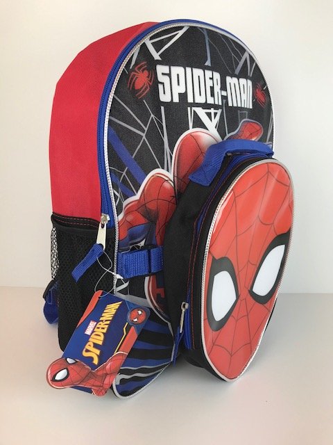 Spiderman Backpack and Lunch Kit Set - Perfect for School, Camping, Vacation, and More