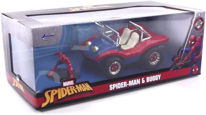 Marvel Spider-Man 1:24 Buggy Die-cast Car & 2.75" Figure, Toys for Kids and Adults