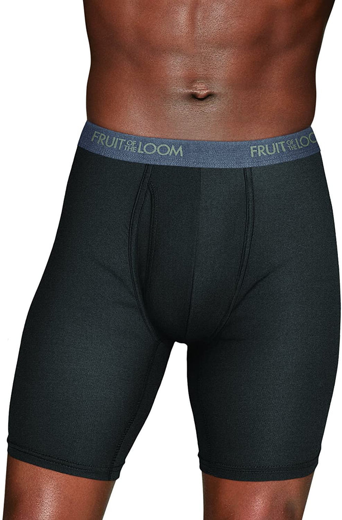 Fruit of the Loom Men's 3-Pack Everlight Long Leg Boxer Briefs