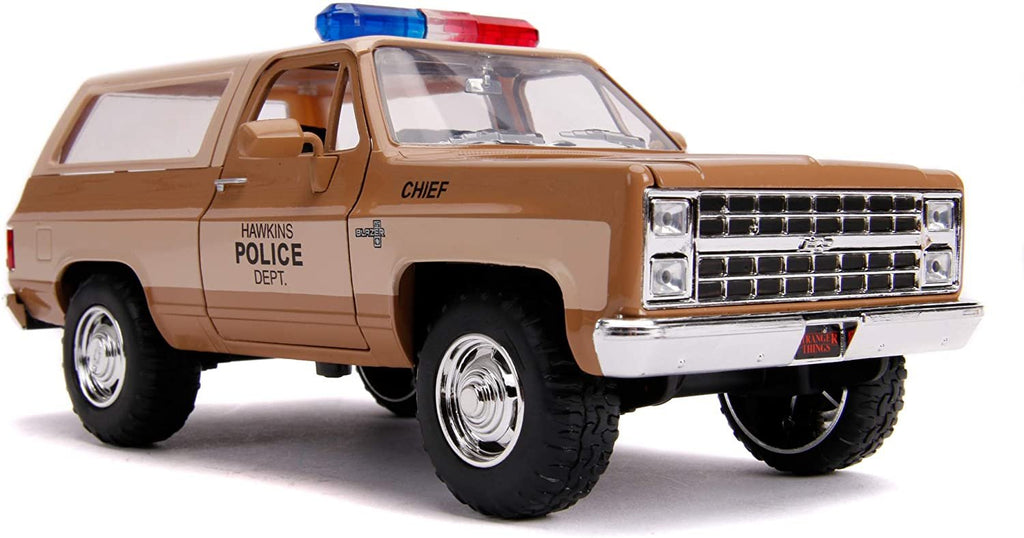 Jada Toys Stranger Things Hollywood Rides 1980 Chevy Blazer 1:24 Scale Die-Cast Metal Vehicle with Badge, Multi-Colored (JA31111)