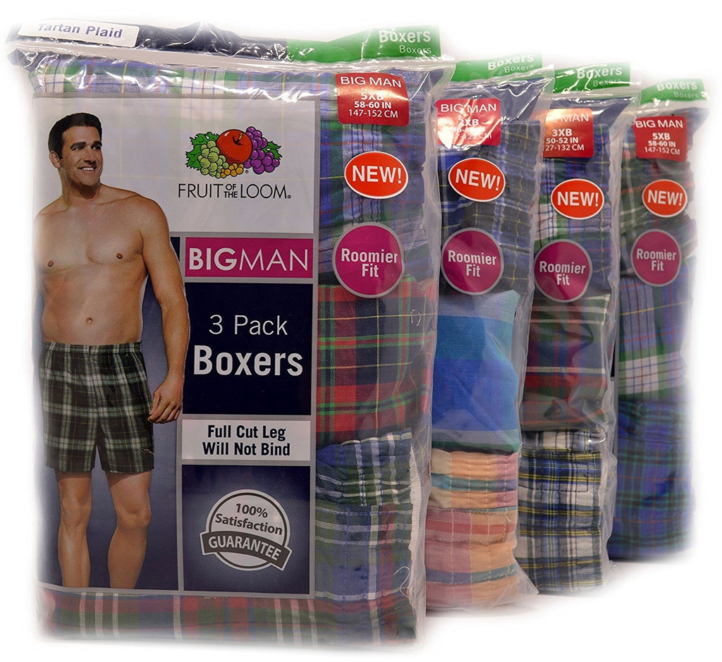 Fruit of the Loom Men's BigMan Woven Boxer Shorts (1 Dozen)