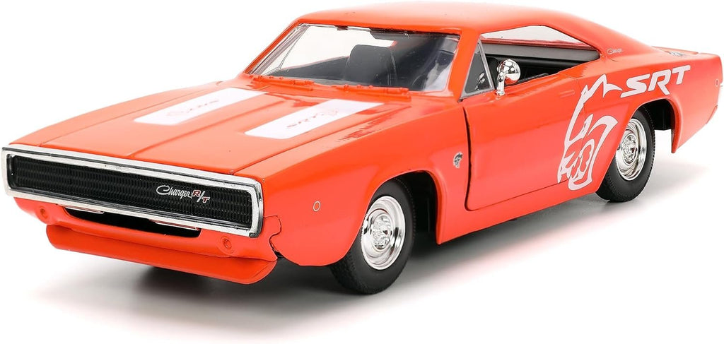 Big Time Muscle 1:24 1968 Dodge Charger Die-Cast Car (Orange)
