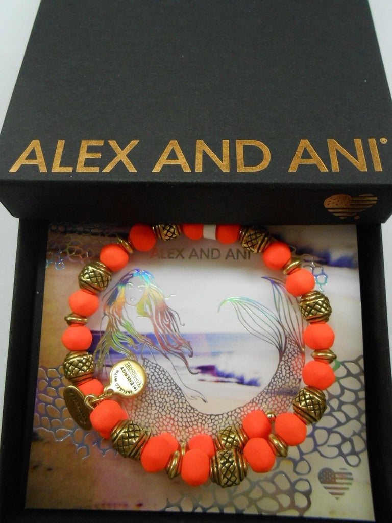 Alex And Ani Electric Wrap Mango Bangle Bracelet Rafaelian Gold
