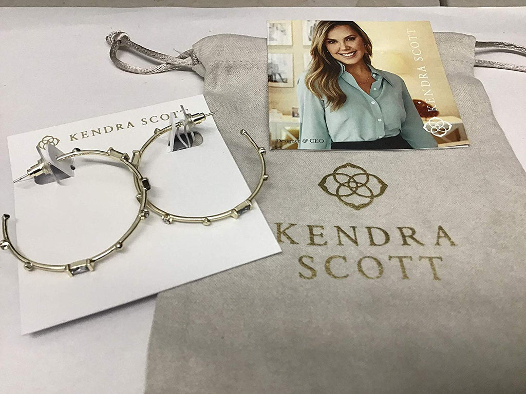 Kendra Scott Rhoan Earrings in Gold Clear Crystal