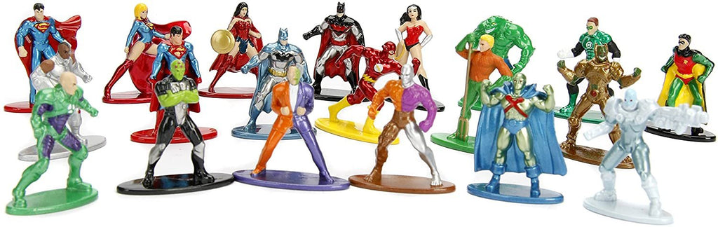 Jada Toys DC Comics 1.65" Die-cast Metal Collectible Figures 20-Pack Wave 1, Toys for Kids and Adults, Multi-Color (84409)