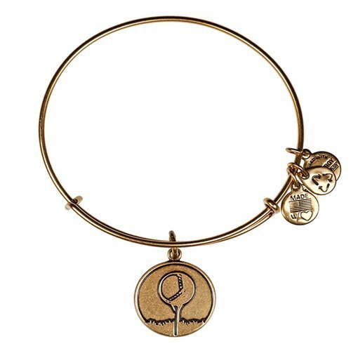 Alex and Ani Women's Golf Tee Charm Bangle Rafaelian Gold Finish