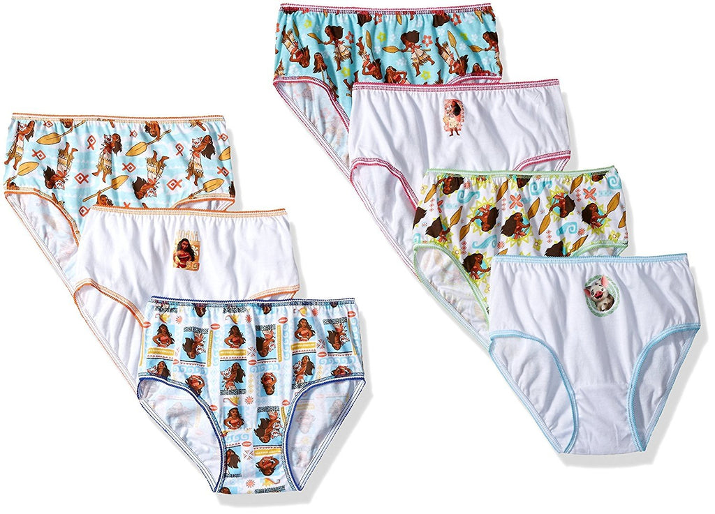 Disney Girls' Moana 7-Pack Panty
