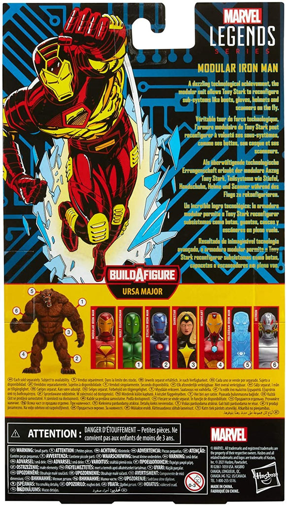 Hasbro Marvel Legends Series 6-inch Modular Iron Man Action Figure Toy, Includes 4 Accessories and 1 Build-A-Figure Part, Premium Design and Articulation