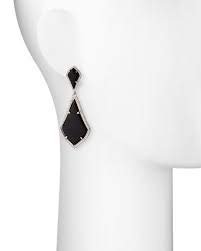 Kendra Scott Alexa Drop Earrings Gold Slate Cat's Eye