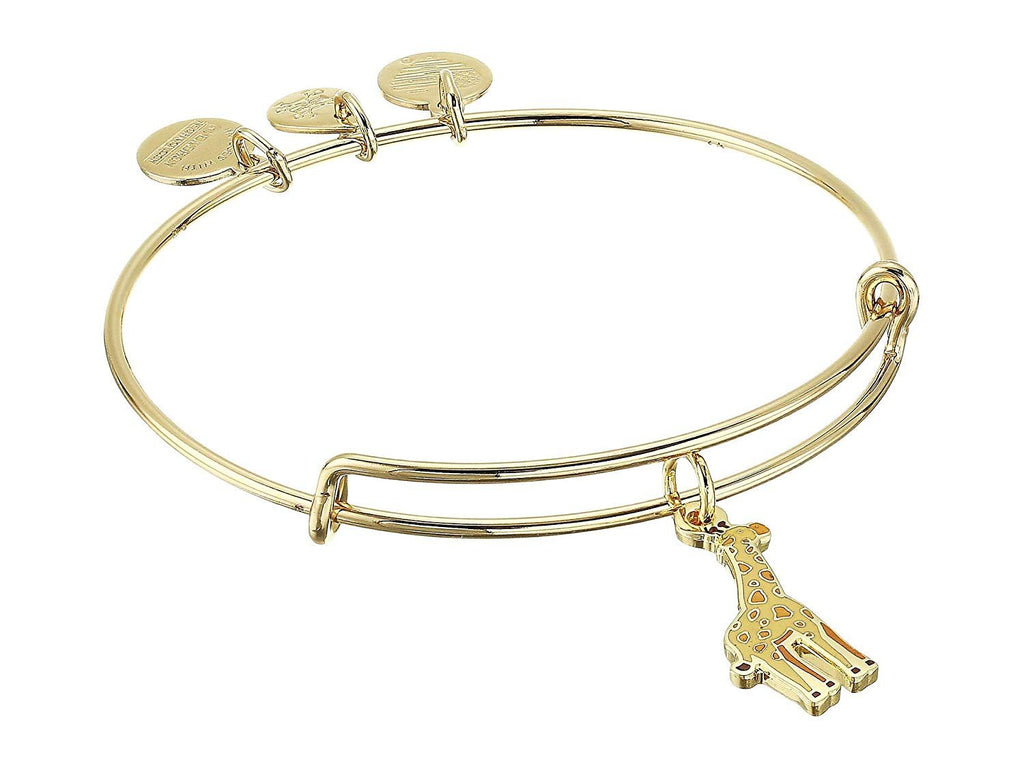 Alex and Ani Color Infusion Giraffe Bangle Bracelet Shiny Gold One Size