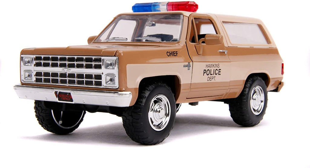 Jada Toys Stranger Things Hollywood Rides 1980 Chevy Blazer 1:24 Scale Die-Cast Metal Vehicle with Badge, Multi-Colored (JA31111)