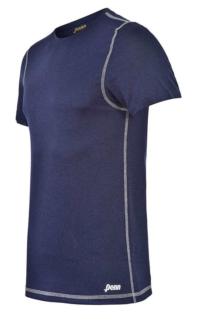Penn Mens Performance T-Shirt Polyester/Spandex Blend Athletic Fit Tennis Shirt Gym Workout Shirt