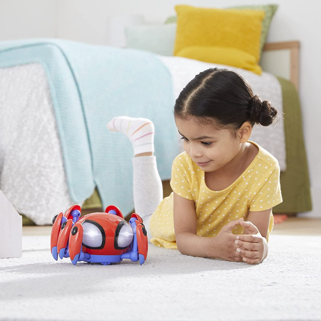 Spidey and His Amazing Friends Marvel Speak and Go Trace-E Bot, Electronic Spider Bot Toy, Sound-Activated, Crawls, for Kids Ages 3 and Up