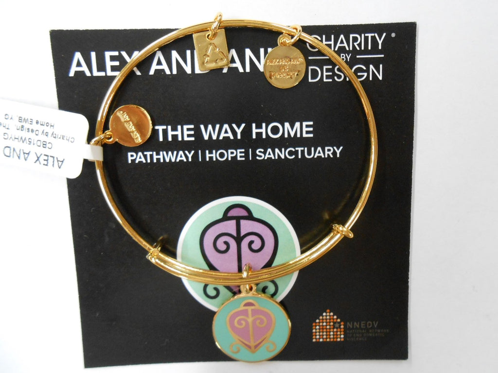 Alex and Ani Womens Charity by Design - The Way Home Expandable Charm Bangle Bracelet
