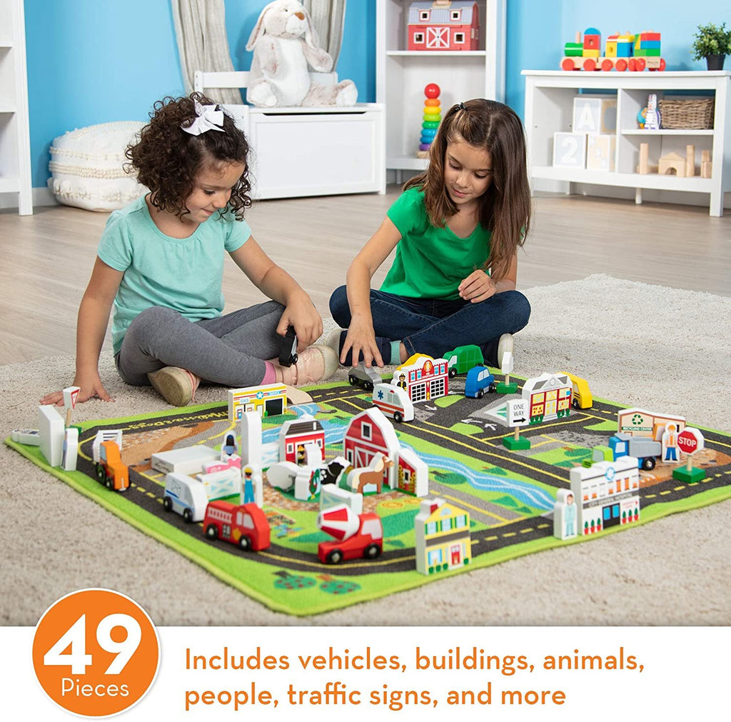 Melissa & Doug Deluxe Road Rug Play Set