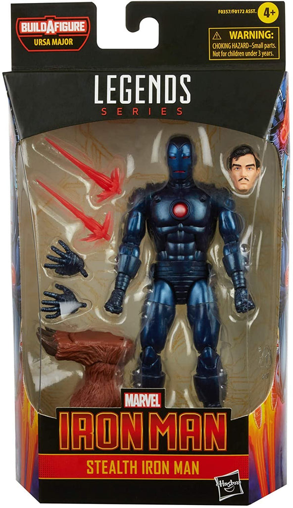 Marvel Hasbro Legends Series 6-inch Stealth Iron Man Action Figure Toy, Includes 5 Accessories and 1 Build-A-Figure Part, Premium Design and Articulation