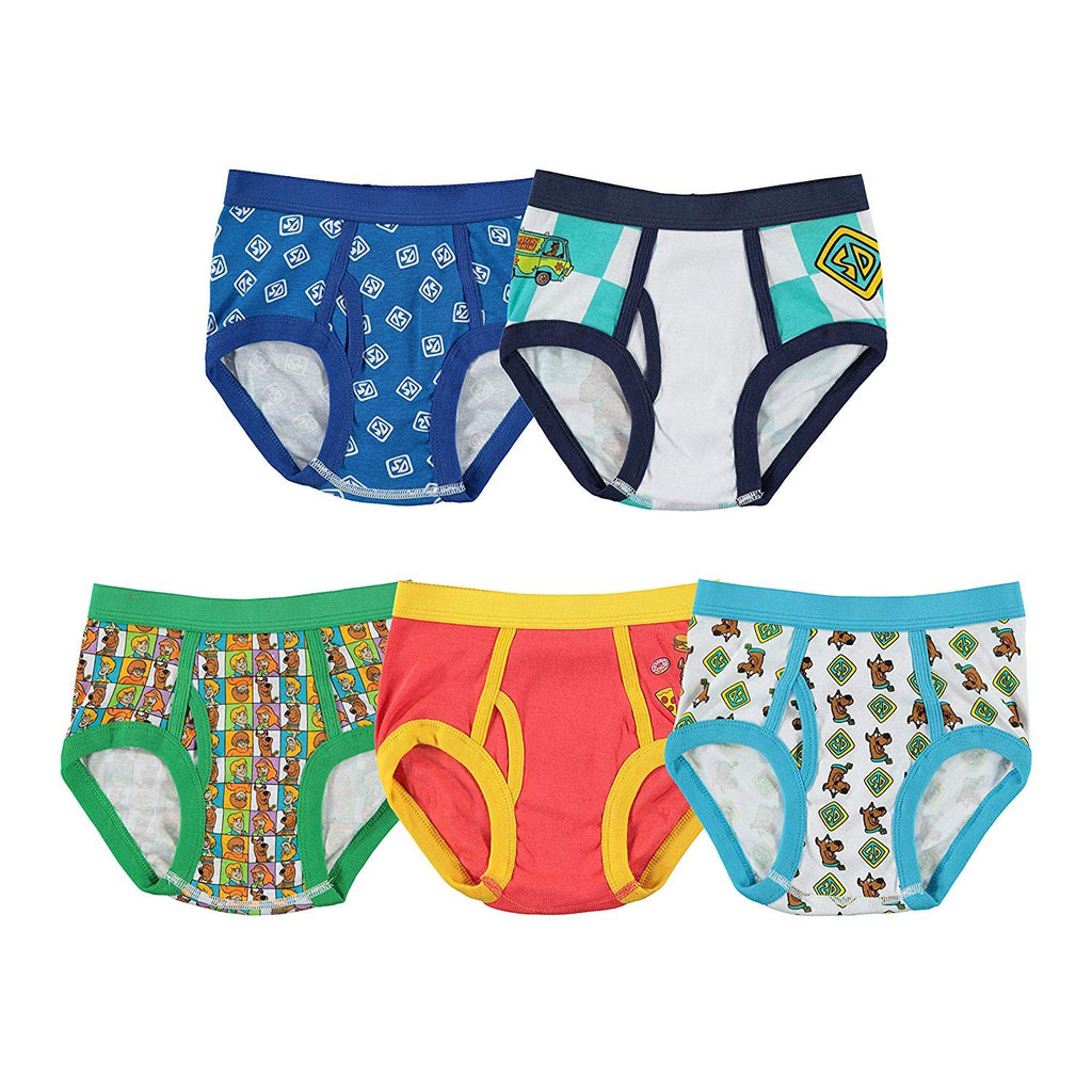 Handcraft Little Boys' Scooby Doo  Brief (Pack of 5), Assorted, 6